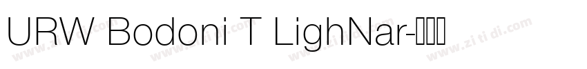 URW Bodoni T LighNar字体转换